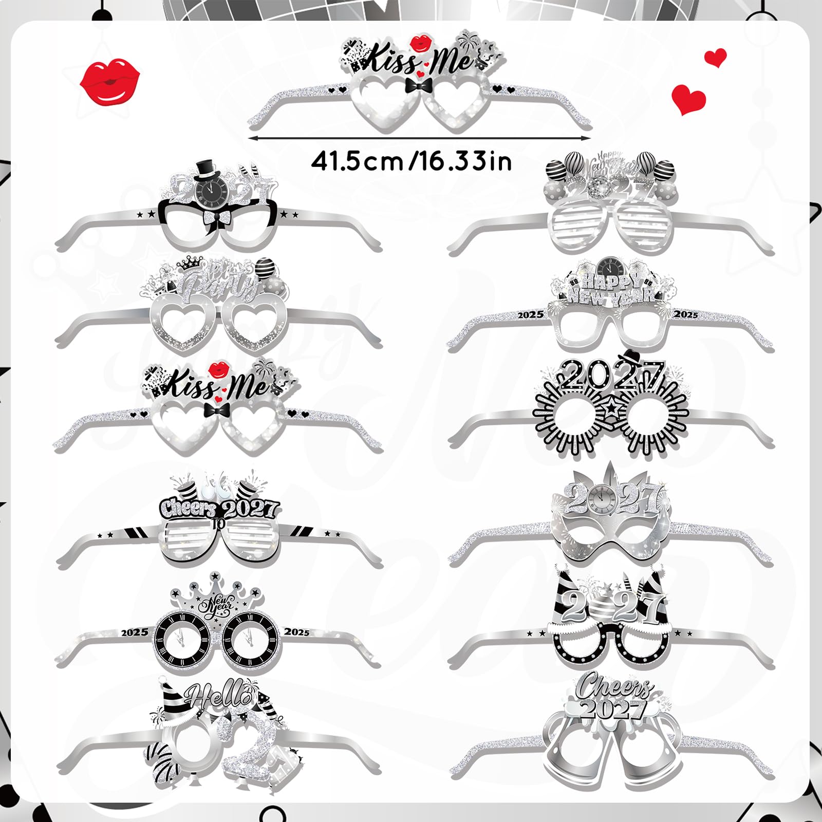 howaf-silvester-deko-2027-set-silber-happy-new-year-banner-ballons image 4