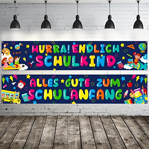 howaf-endlich-schulkind-banner-stoff-schulanfang-deko-2-st-ck image 8
