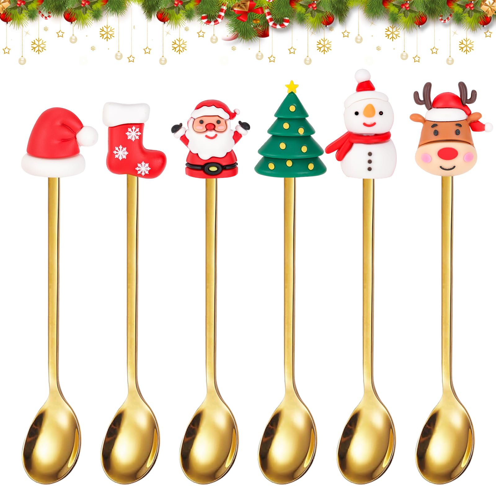 howaf-weihnachtsl-ffel-6er-silber-edelstahl-mit-anh-nger image 8