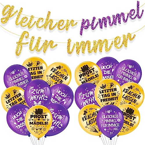 howaf-jga-deko-frauen-set-banner-18-ballons-lila-gold image 8
