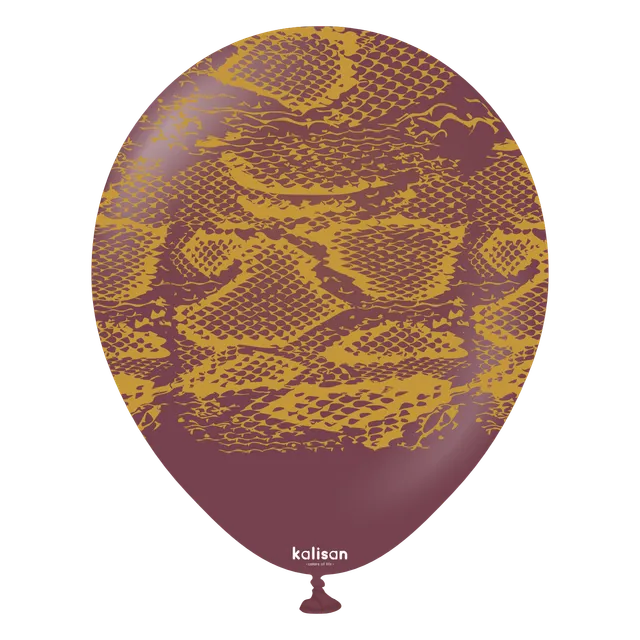 kalisan-safari-snake-luftballons-12-zoll-25-st-ck-burgundy-gold image 1