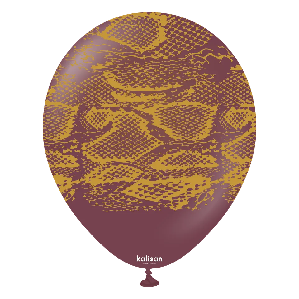 kalisan-safari-snake-luftballons-12-zoll-25-st-ck-burgundy-gold image 1
