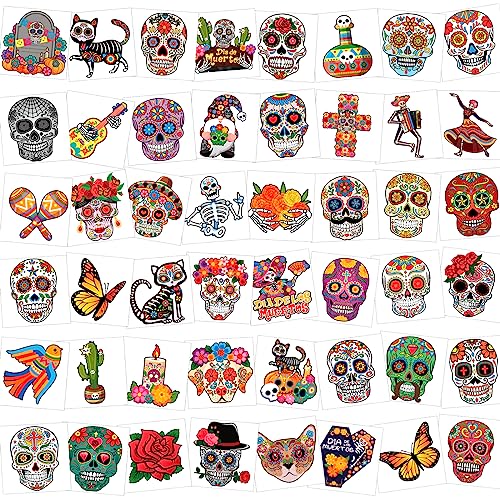 howaf-halloween-tattoo-kinder-96-st-ck-tag-der-toten-totenkopf image 8