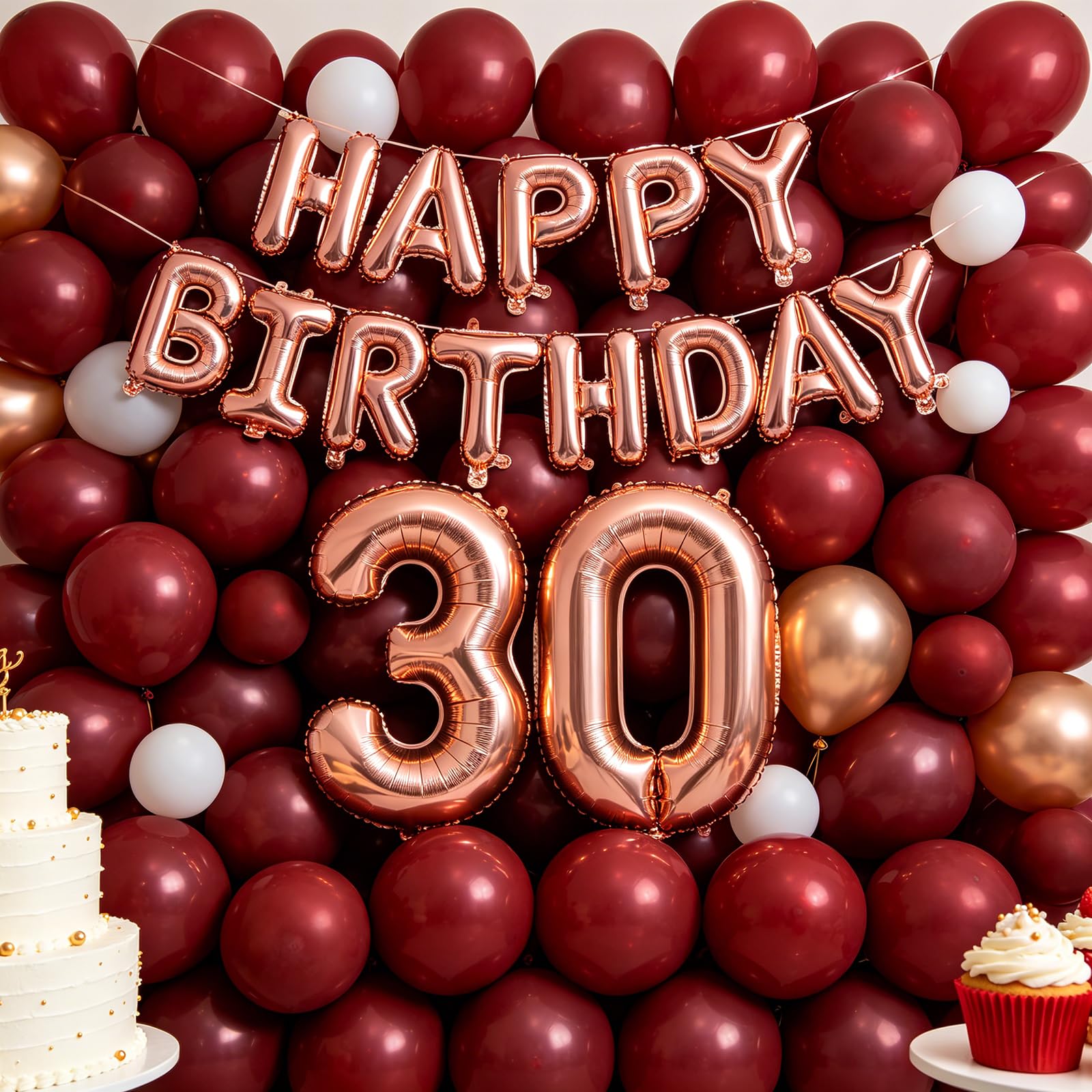 qifu-luftballons-bordeaux-50-st-ck-12-zoll-weinrot-latex image 7