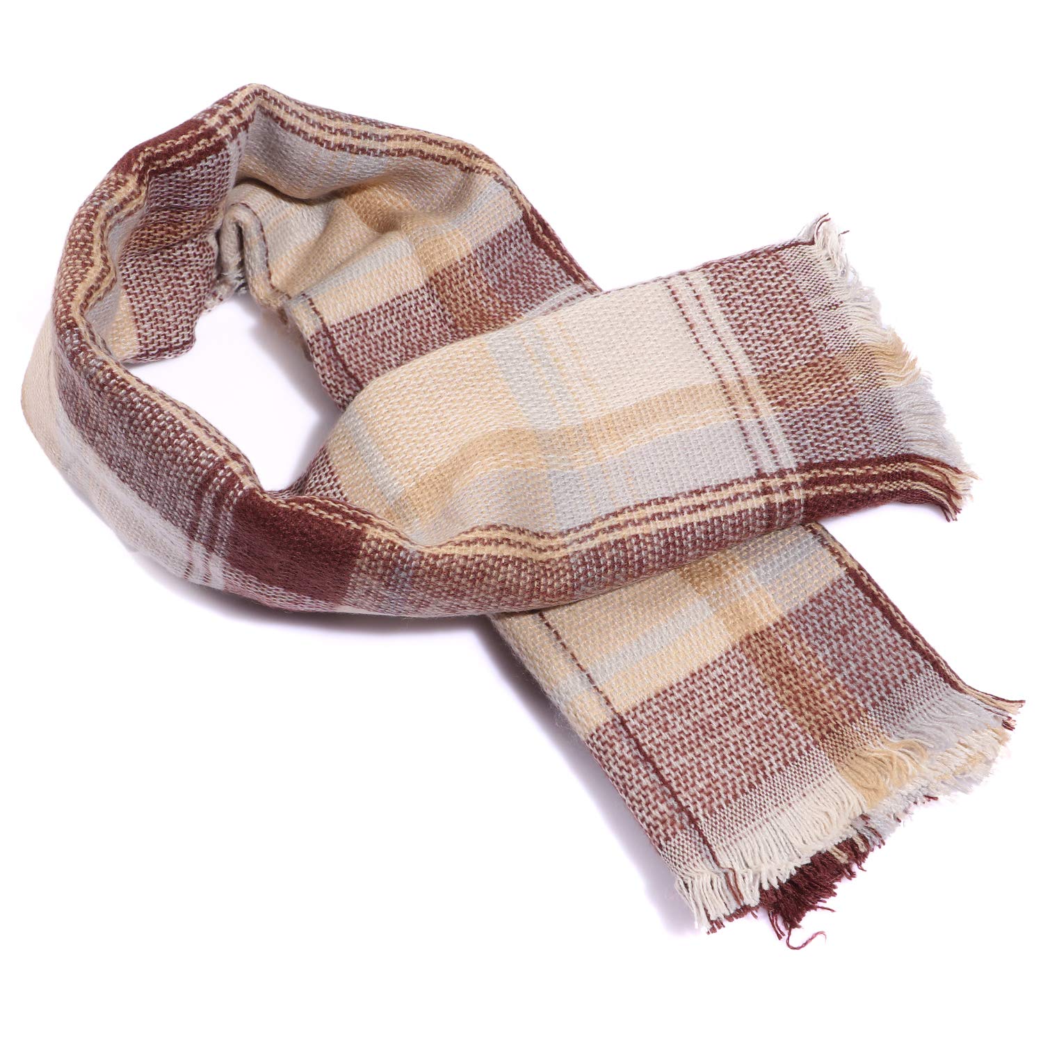 tacobear-schal-kinder-kariert-beige-kaffee-warm image 6
