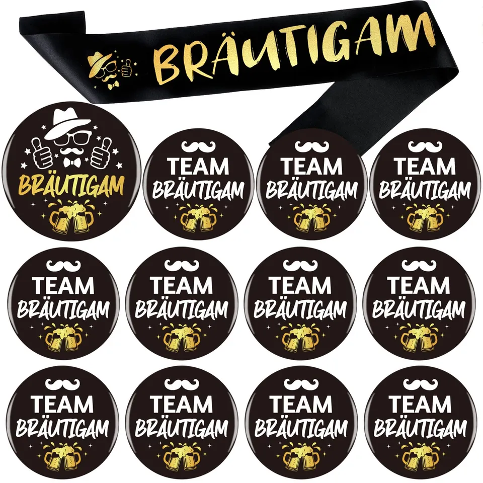 howaf-jga-sch-rpe-m-nner-set-br-utigam-team-buttons-13tlg image 1