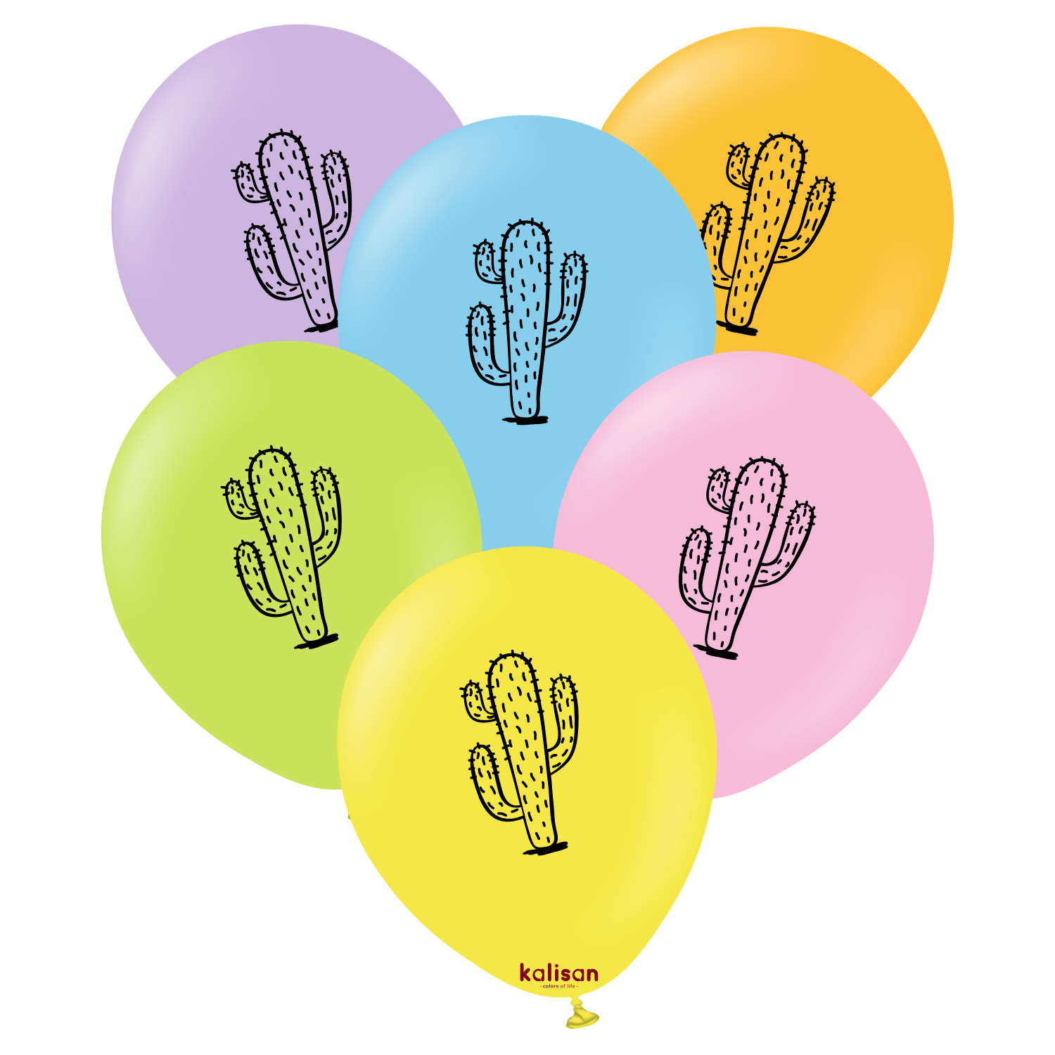 kalisan-cactus-luftballons-25-st-ck-12-zoll-bunt image 1