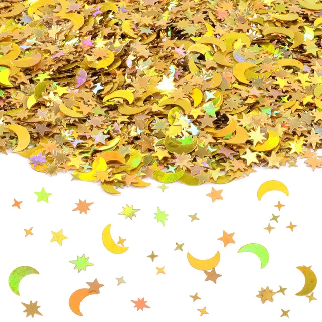 howaf-table-decorations-eid-konfetti-gold-sterne-mond-60g image 1