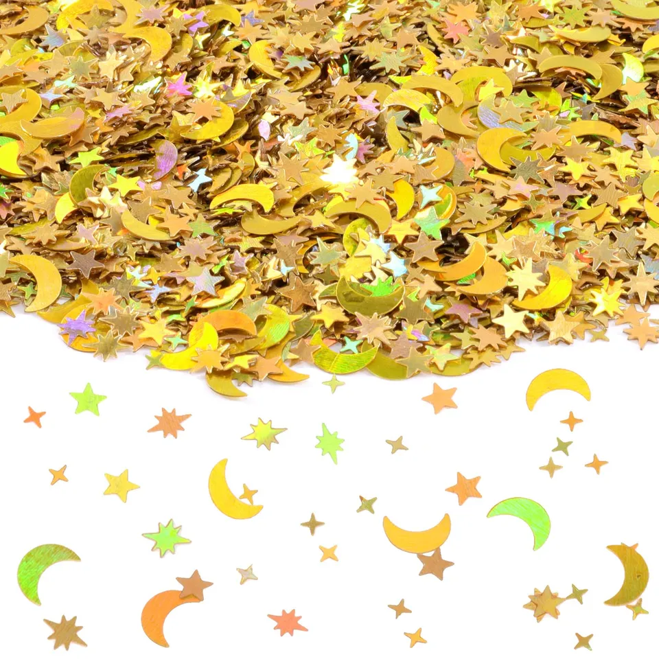 howaf-table-decorations-eid-konfetti-gold-sterne-mond-60g image 1