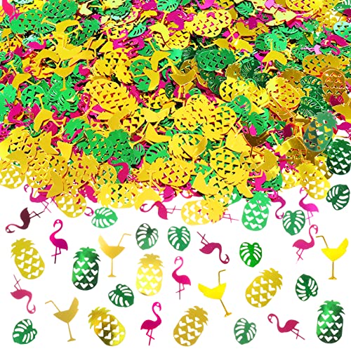 howaf-hawaii-konfetti-gold-60g-tischdeko-flamingo-ananas image 8
