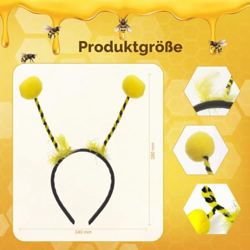 howaf-bienen-kost-m-damen-4-teilig-haarreif-brille-set image 8