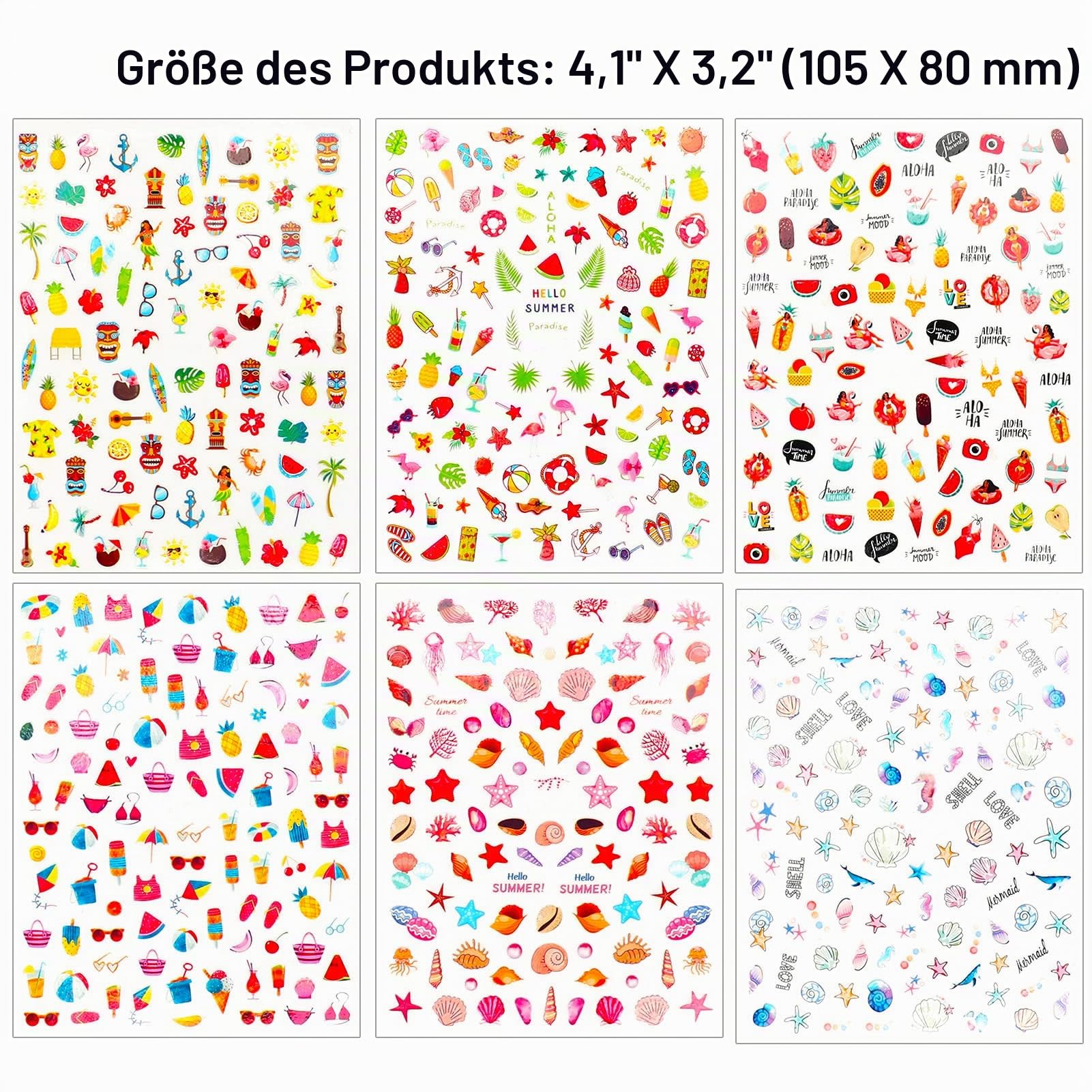 howaf-nagel-sticker-sommer-1200-hawaii-3d-nail-art-12-blatt image 3