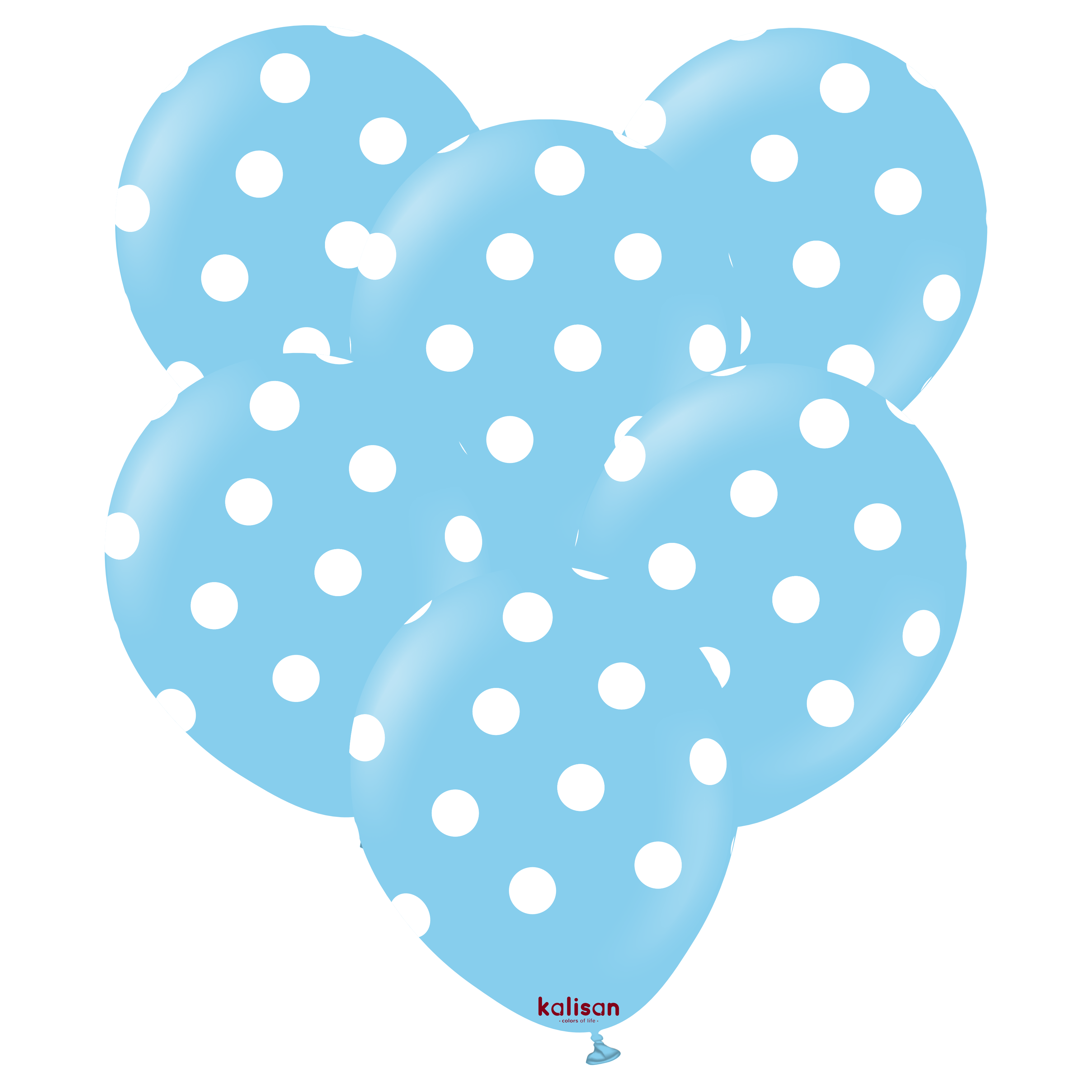 kalisan-party-theme-polka-dots-blue-luftballons-12-zoll-25-st-ck image 1