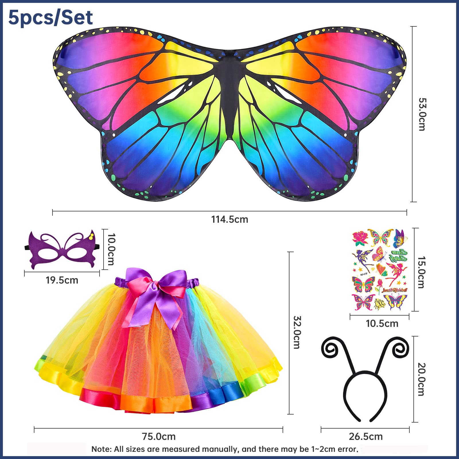 tacobear-costume-schmetterling-kost-m-m-dchen-5-teilig-mit-fl-gel image 7