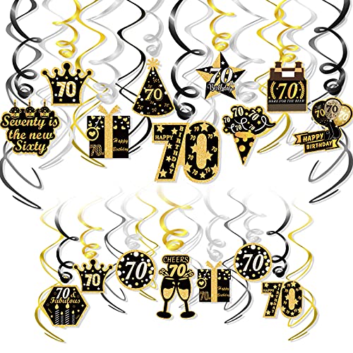howaf-70-geburtstag-h-ngedeko-deckenh-nger-30-st-ck-schwarz-gold image 8