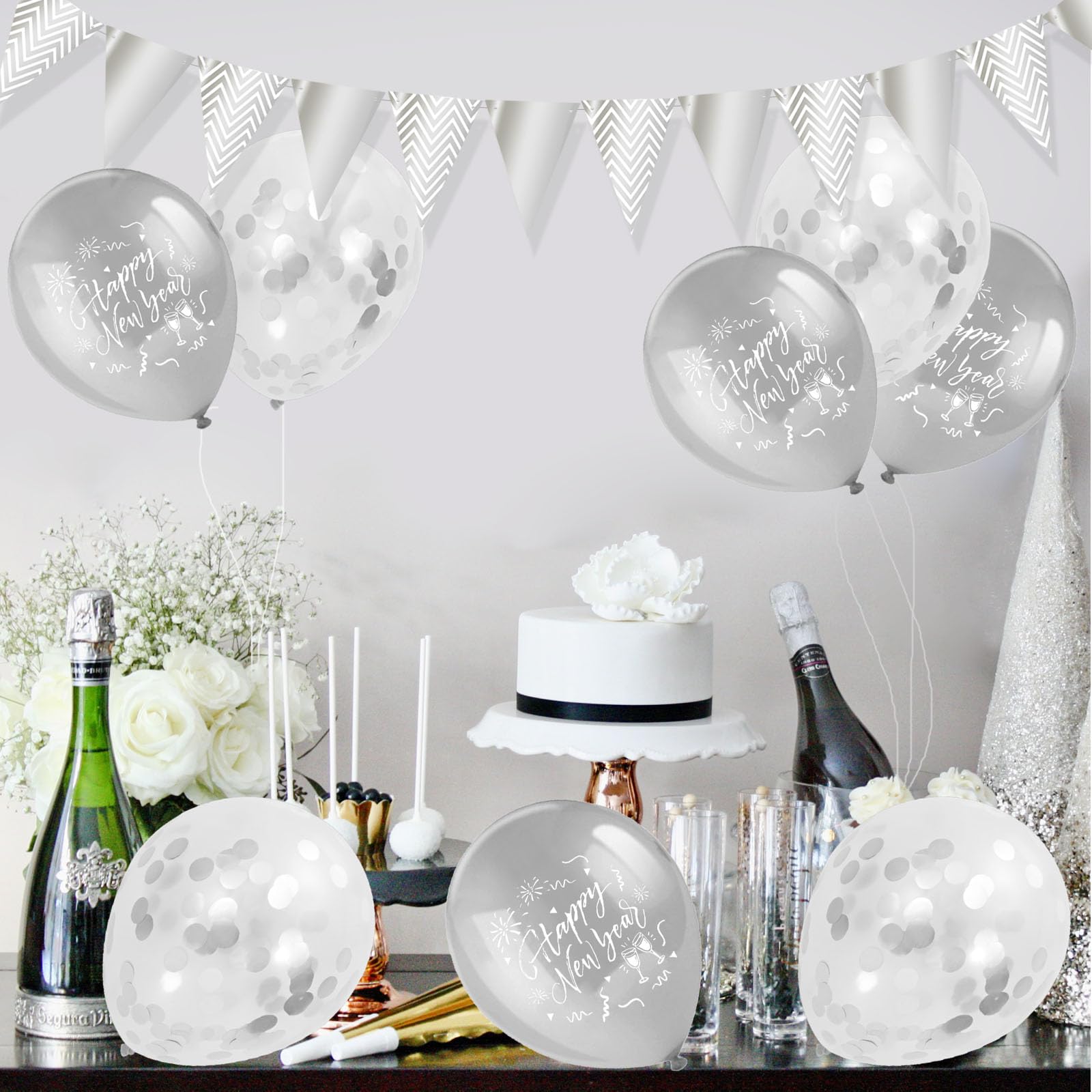 howaf-balloons-silvester-deko-2027-silber-happy-new-year image 5