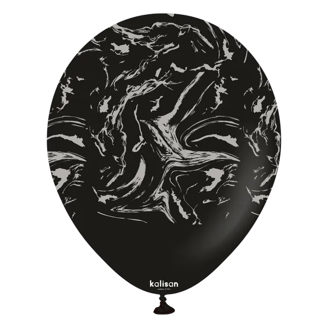 kalisan-nebula-black-luftballons-12-25-stk-schwarz-silber image 1