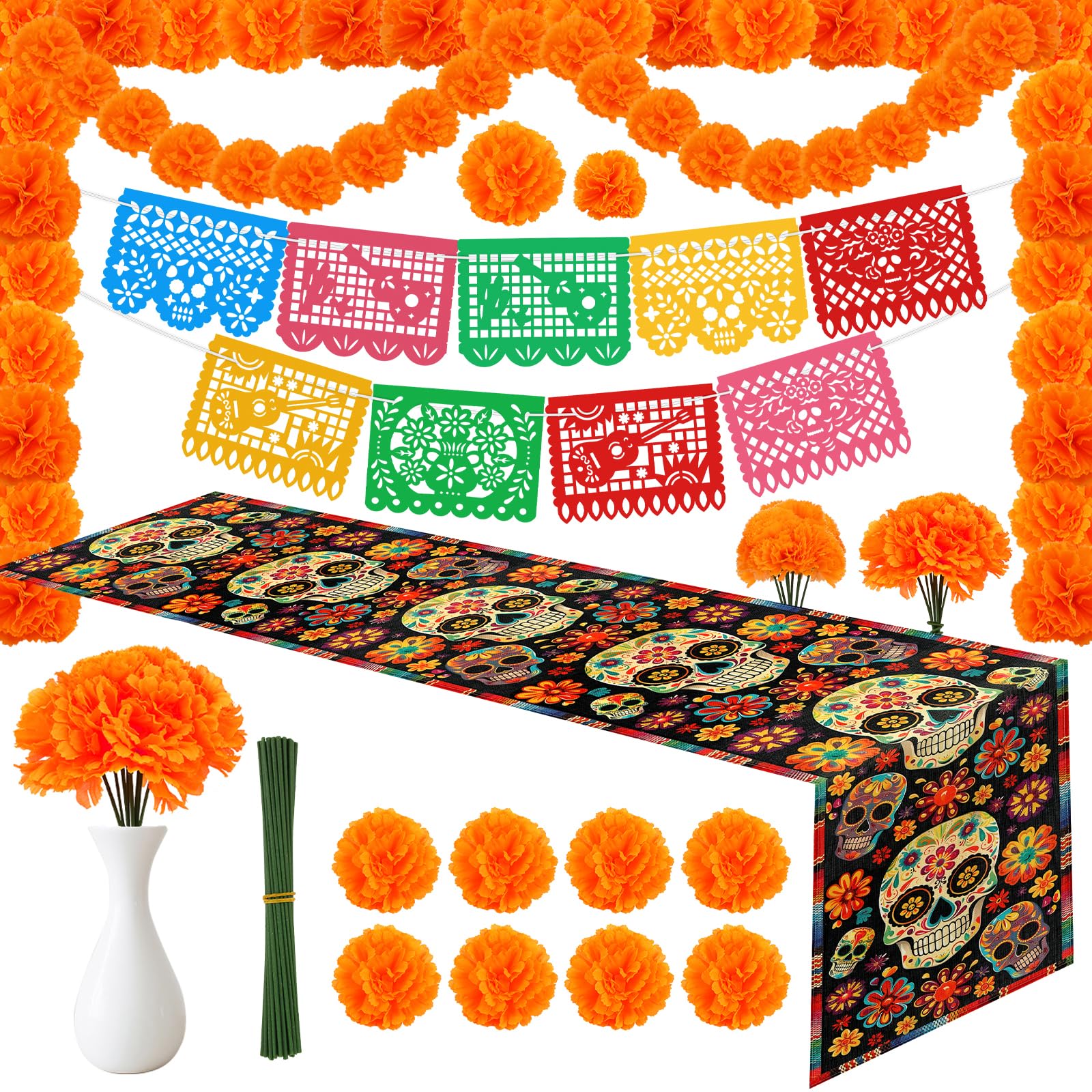 howaf-tag-der-toten-ringelblumen-k-nstlich-orange-40er-schmetterling image 8