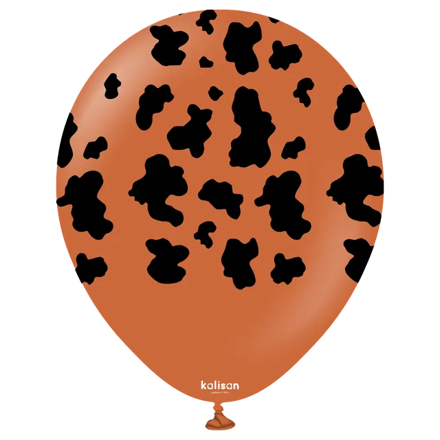 kalisan-safari-cow-rust-orange-luftballons-25-stk image 1