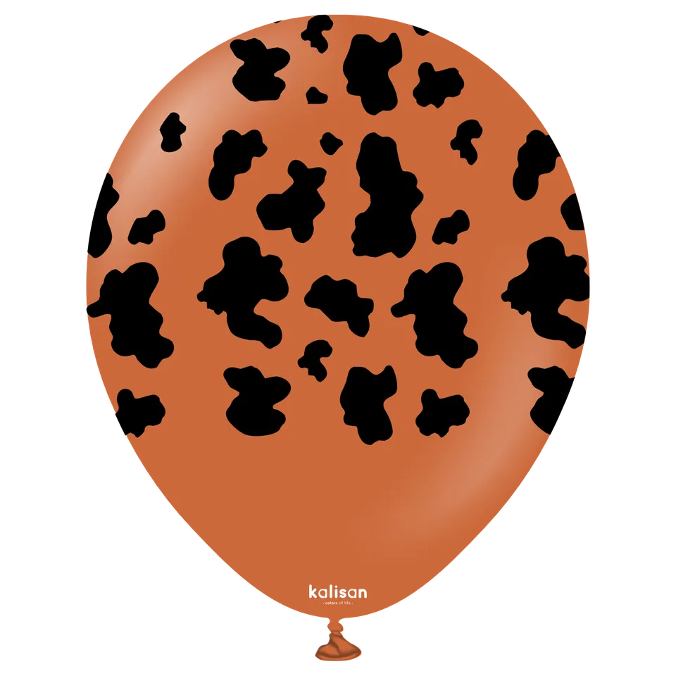 kalisan-safari-cow-rust-orange-luftballons-25-stk image 1