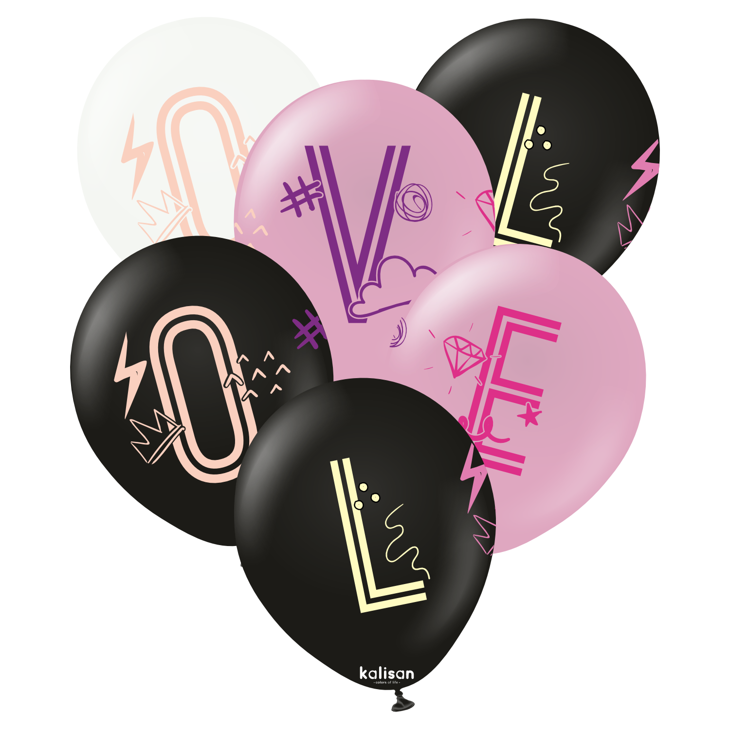 kalisan-valentinstag-typographic-love-luftballons-25-st-ck image 1