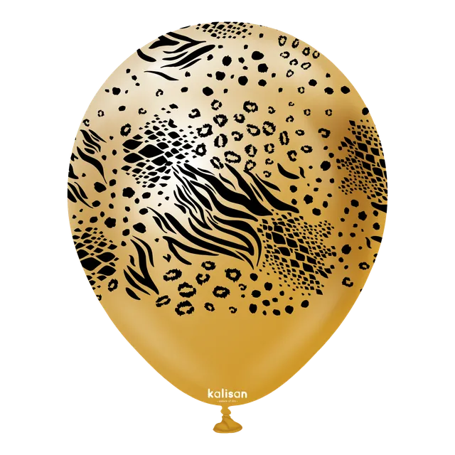 kalisan-safari-mutant-mirror-gold-luftballon-30-cm-25-st-ck image 1
