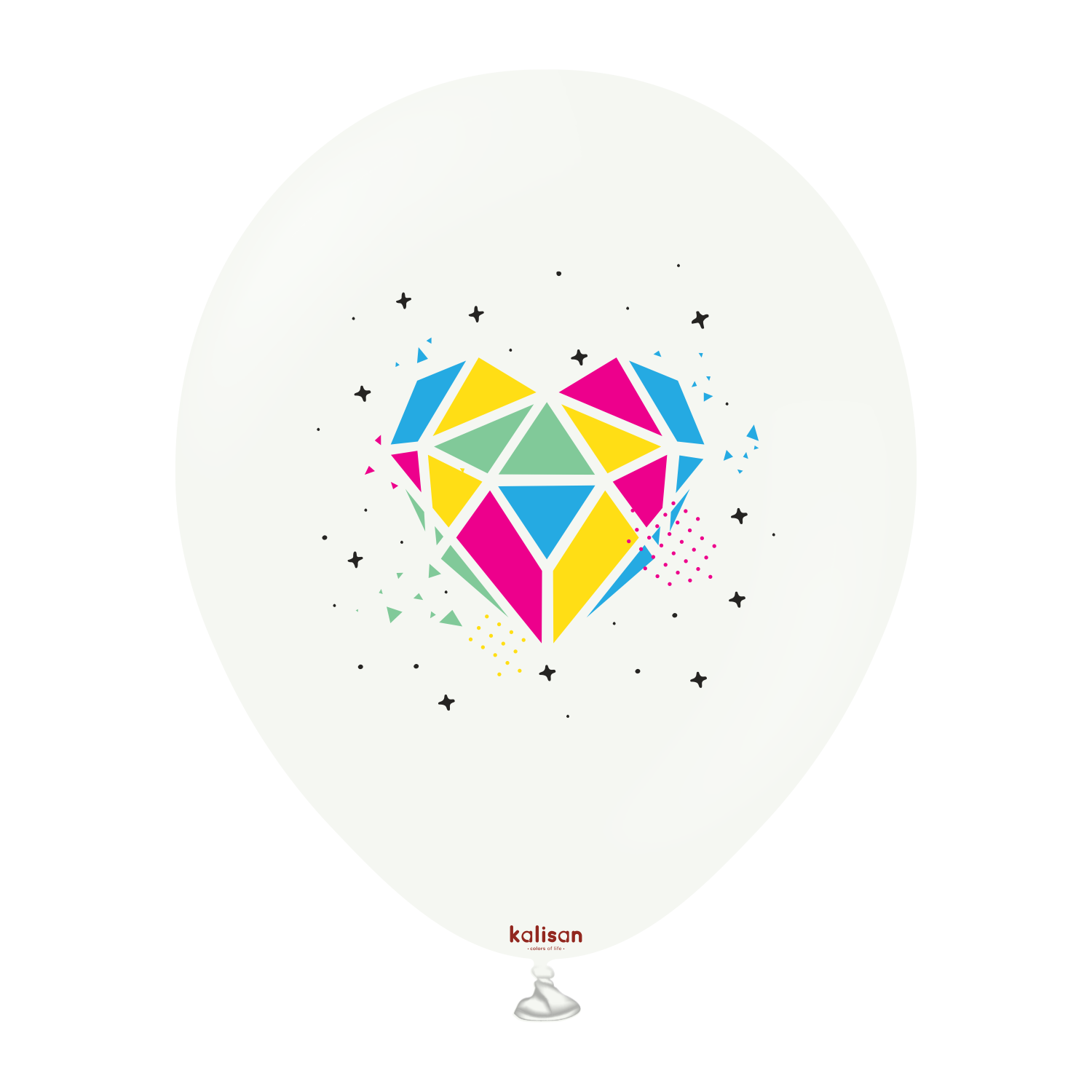 kalisan-birthday-happy-birthday-polygons-luftballons-12-zoll-25st image 2