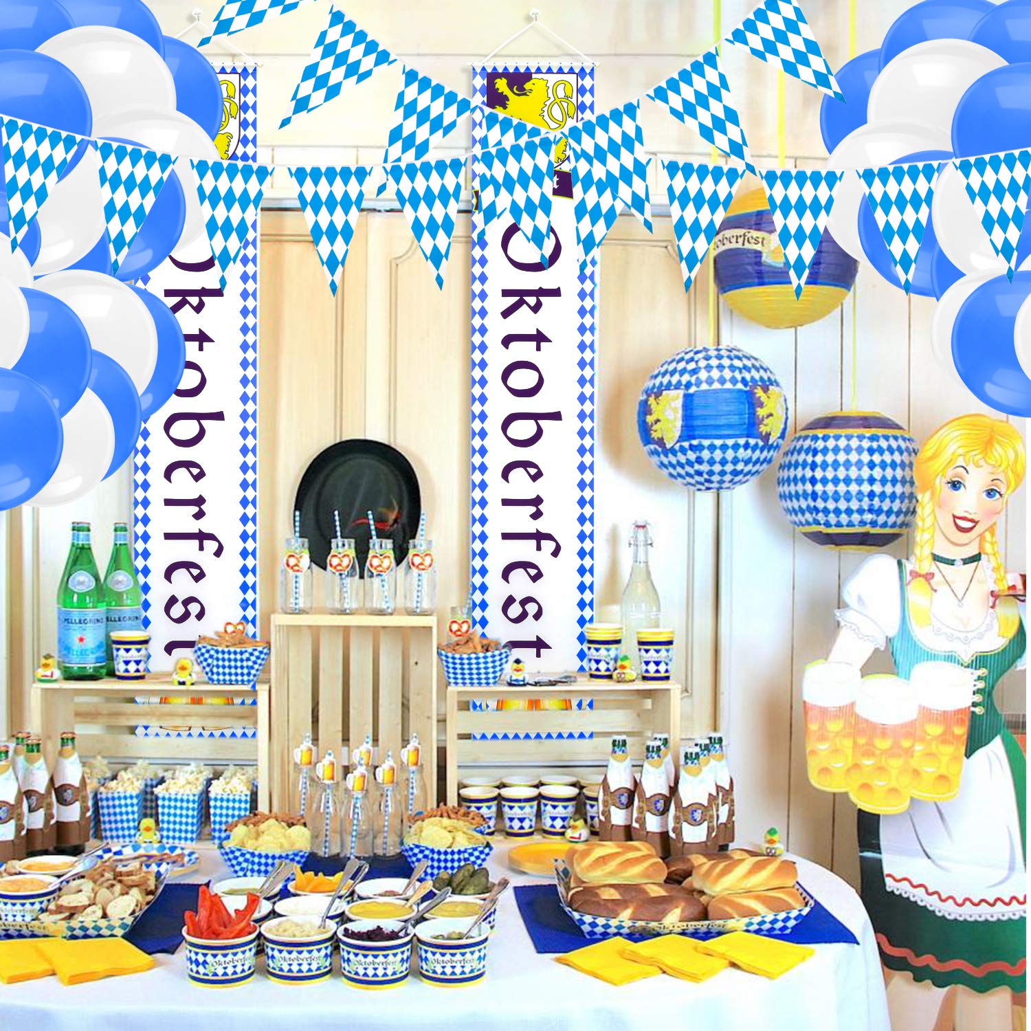 howaf-oktoberfest-deko-set-wimpelkette-luftballons-blau-wei image 5