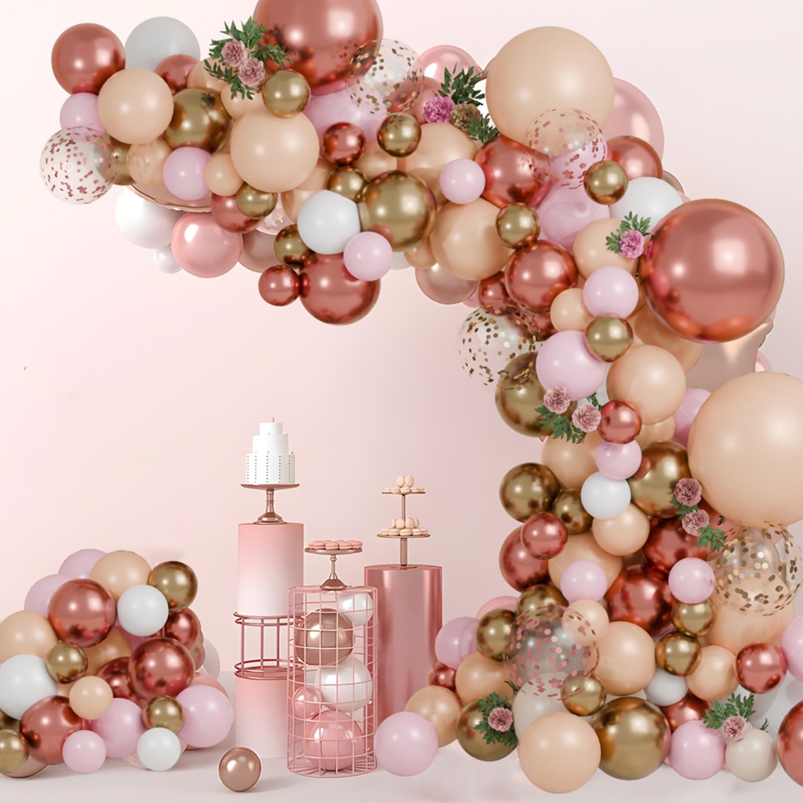 qifu-ballon-girlande-rosa-114-teilig-ballonbogen-rosegold image 5