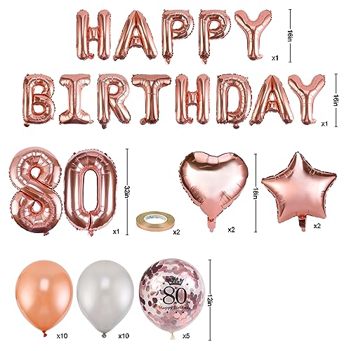 howaf-80-geburtstag-deko-ballon-set-59-tlg-rosegold image 8