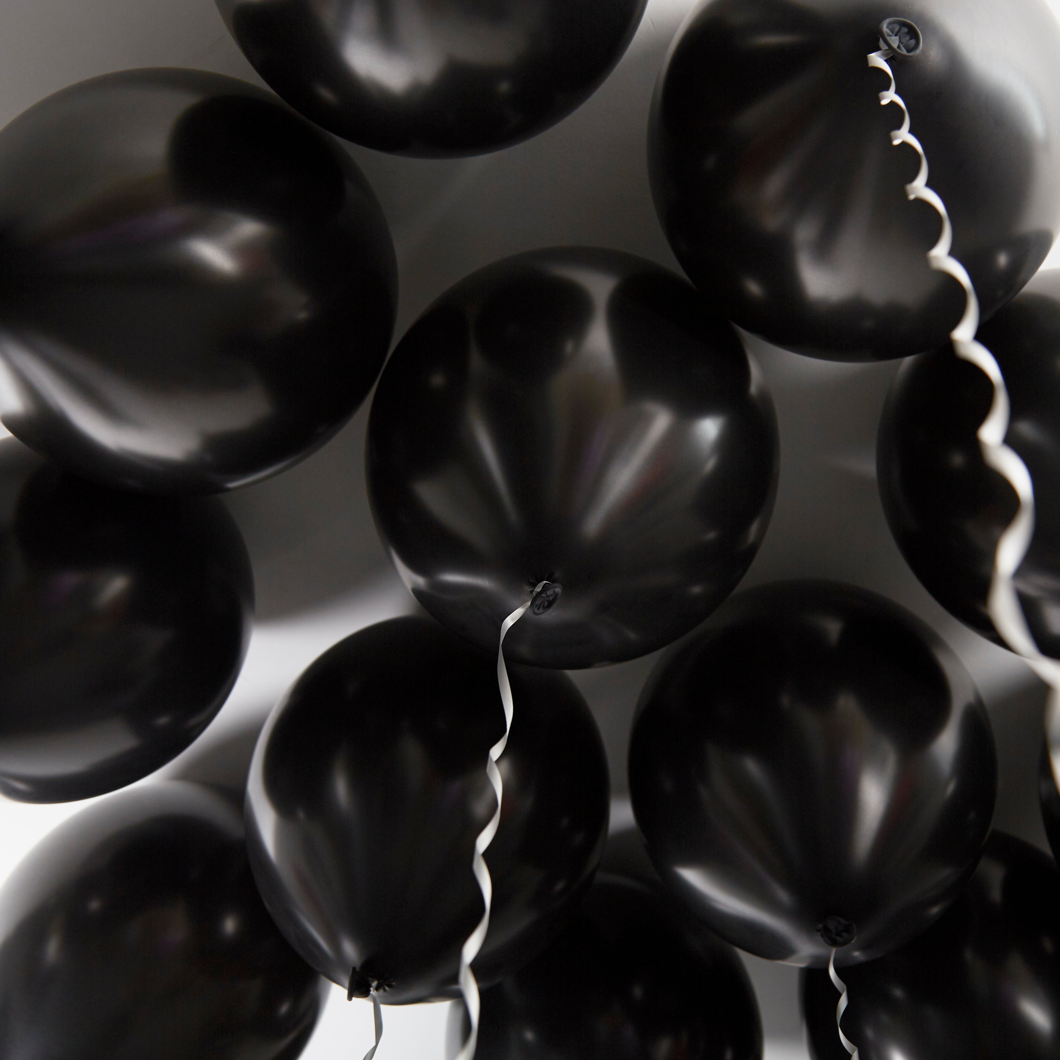 green-paw-metallic-balloons-luftballons-schwarz-25-st-ck-helium image 4