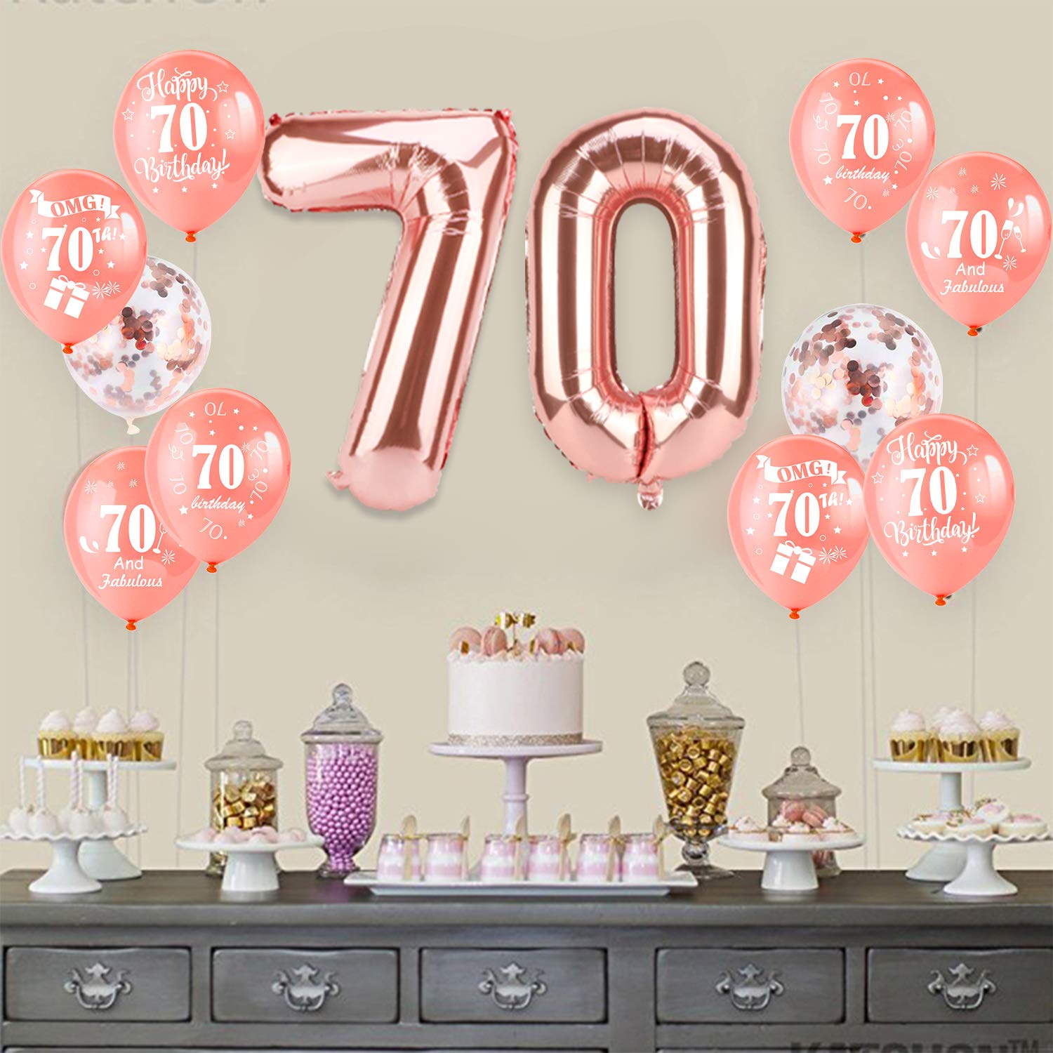 howaf-70-geburtstag-luftballons-rosegold-30-st-ck-konfetti-set image 6