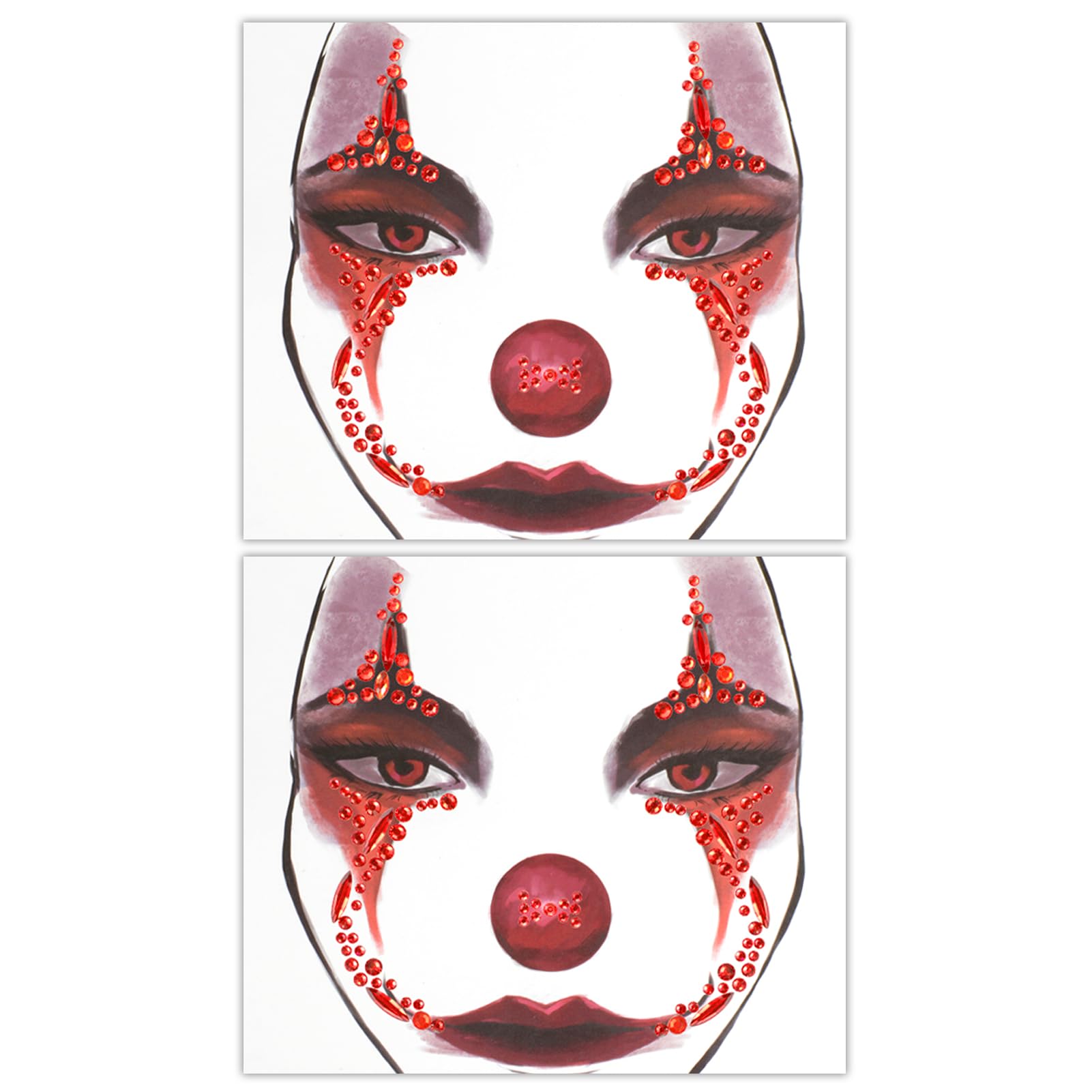 howaf-halloween-tattoo-gesicht-edelsteine-set-4-st-ck-glitzer image 7