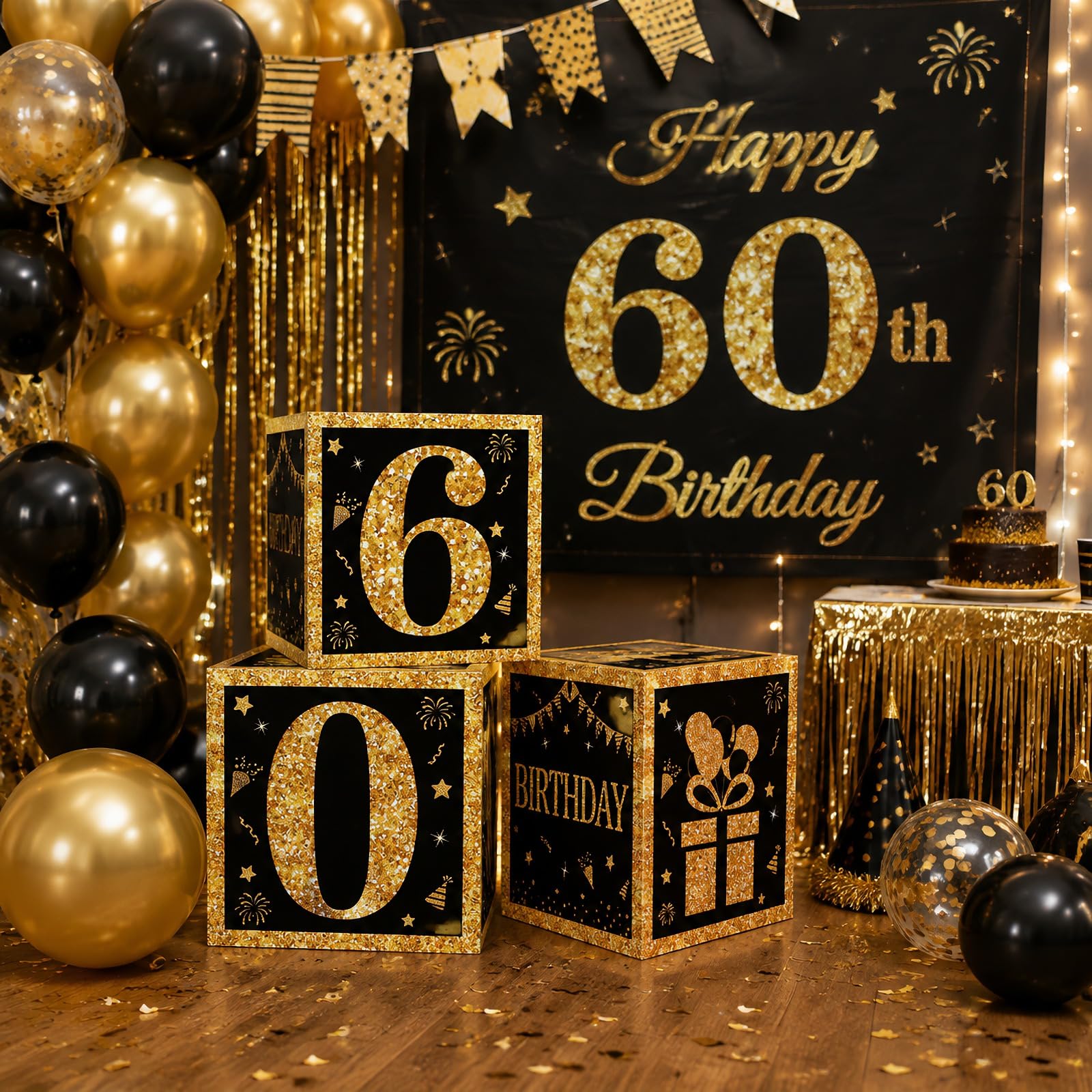qifu-ballon-boxen-60-geburtstag-deko-schwarz-gold-3-stk image 5