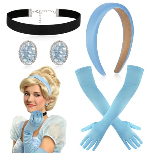 howaf-prinzessin-kost-m-set-4tlg-krone-handschuhe-schmuck-blau image 8