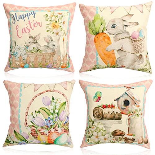howaf-oster-kissenbezug-45x45-4er-set-hase-leinen-beige image 8