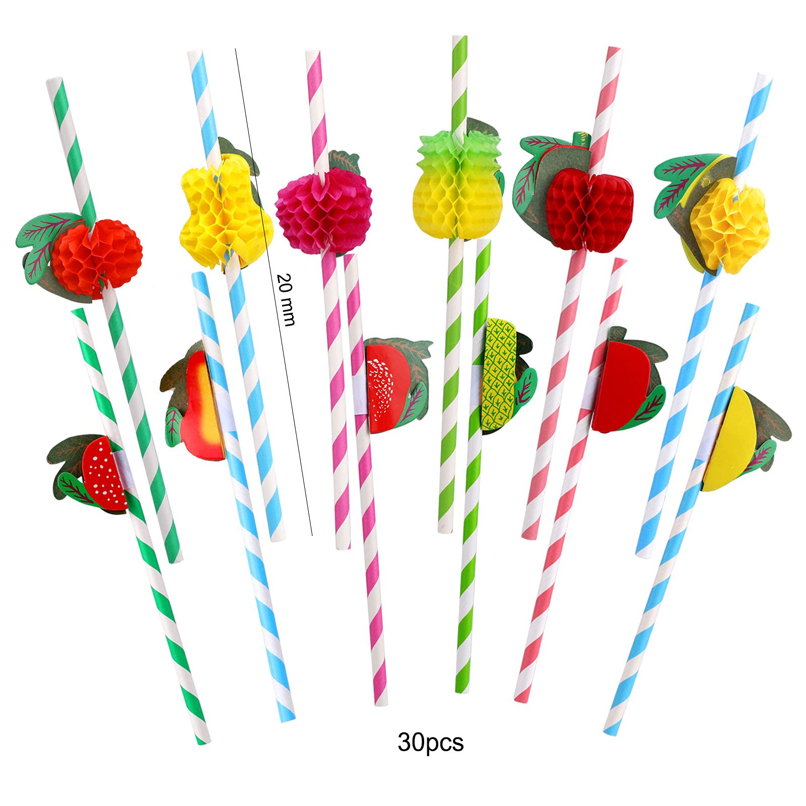 howaf-cocktail-deko-party-set-150-teile-papier-strohhalme-schirmchen image 2