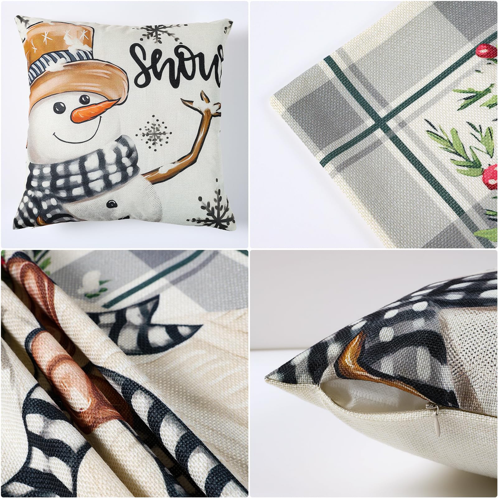 qifu-pappteller-kissenbezug-weihnachten-45x45-wei-grau-leinen image 2