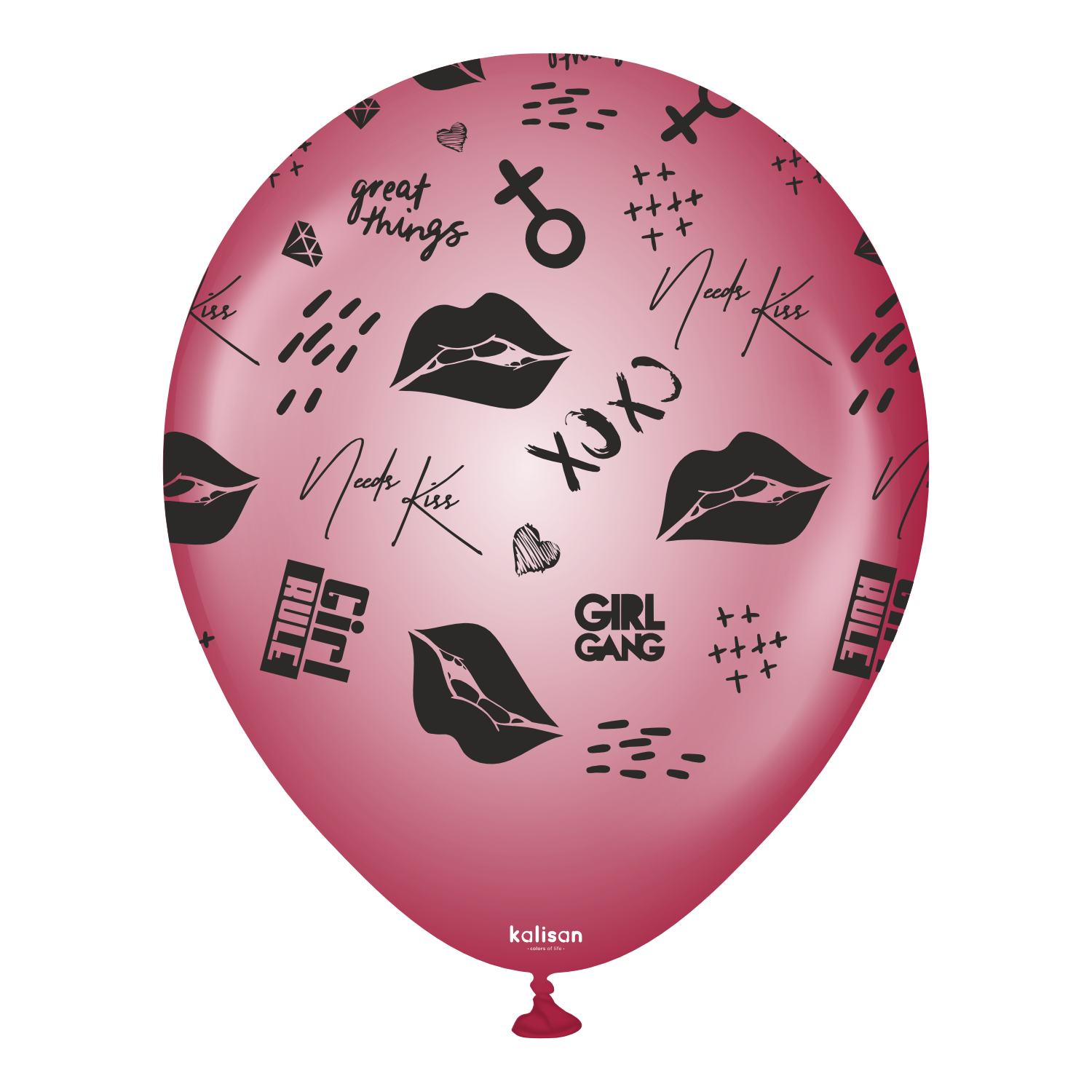 kalisan-celebration-fashion-xoxo-luftballons-12-zoll-25-st-ck-schwarz image 2