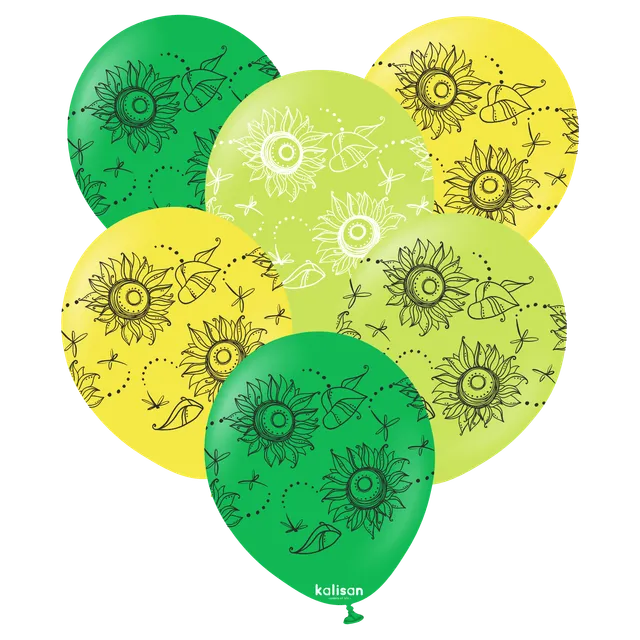 kalisan-fruits-sunflower-luftballons-12-zoll-25-st-ck-blumen image 1
