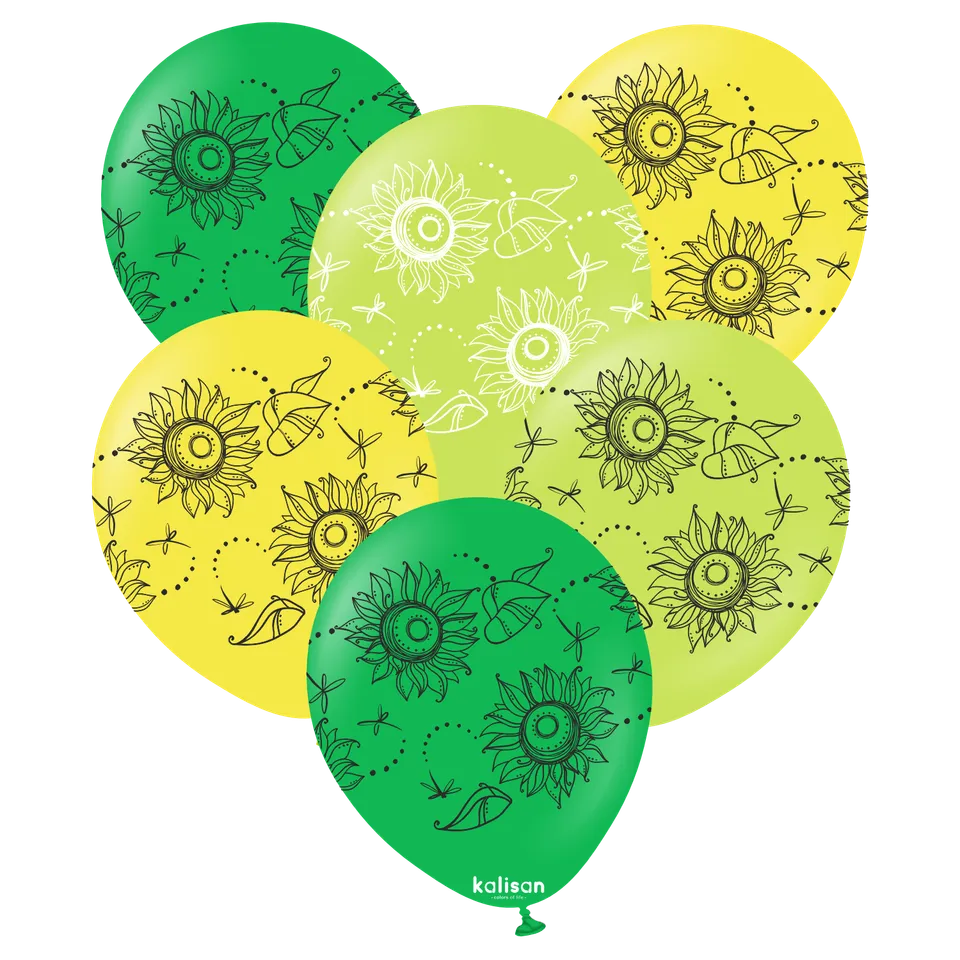 kalisan-fruits-sunflower-luftballons-12-zoll-25-st-ck-blumen image 1