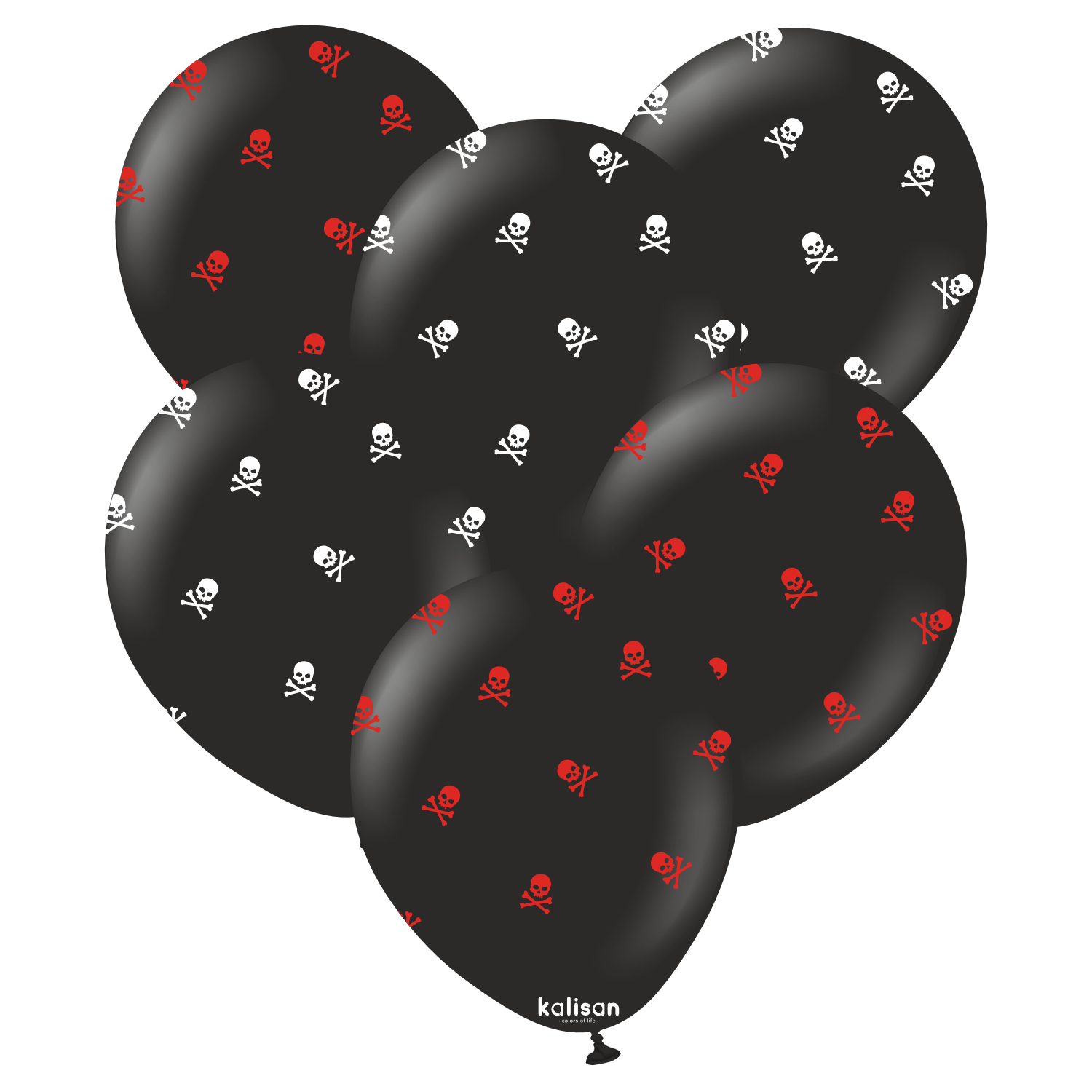 kalisan-party-theme-skulls-totenkopf-luftballons-schwarz-25-st-ck image 1