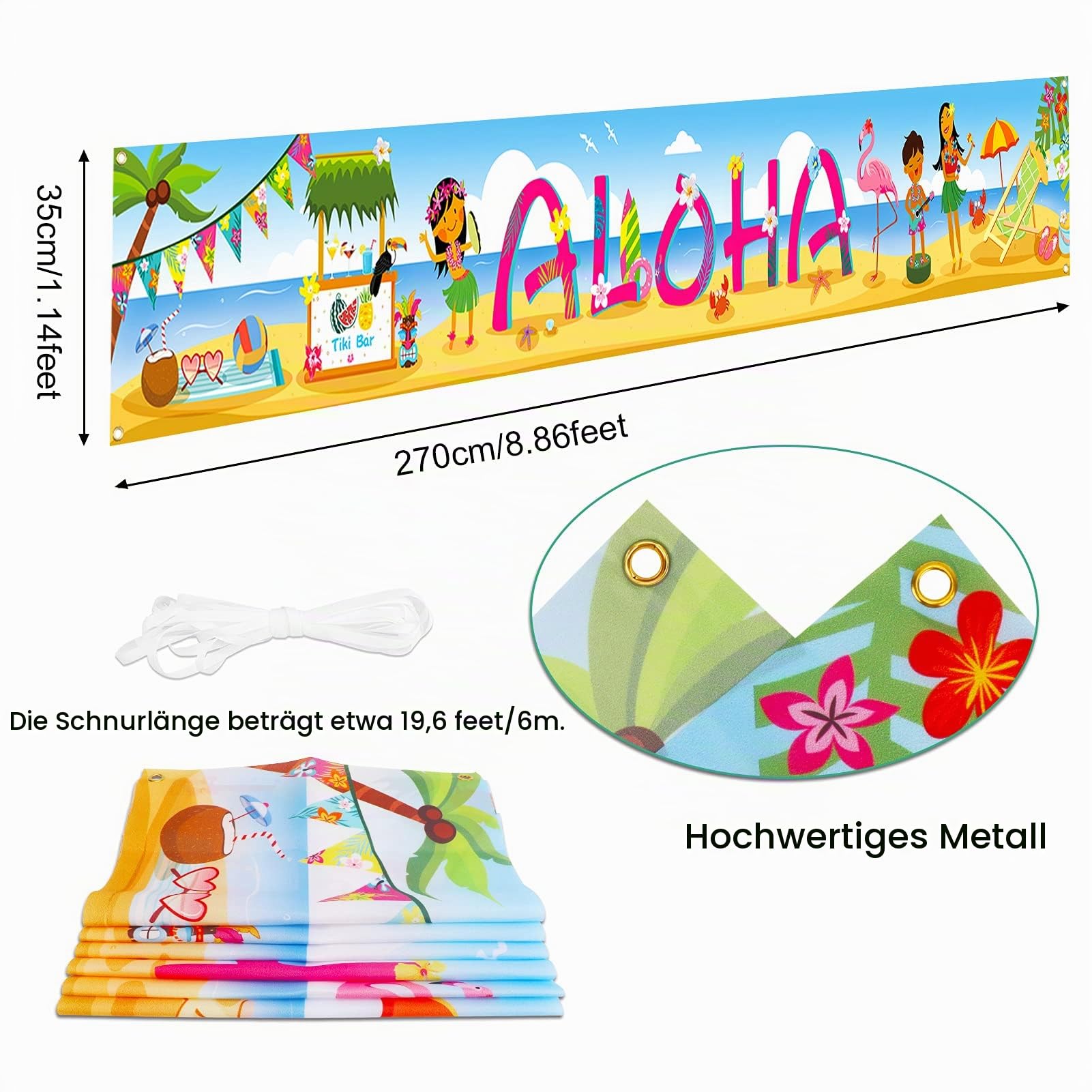 howaf-aloha-banner-hawaii-deko-stoff-270x35-cm-sommer image 2