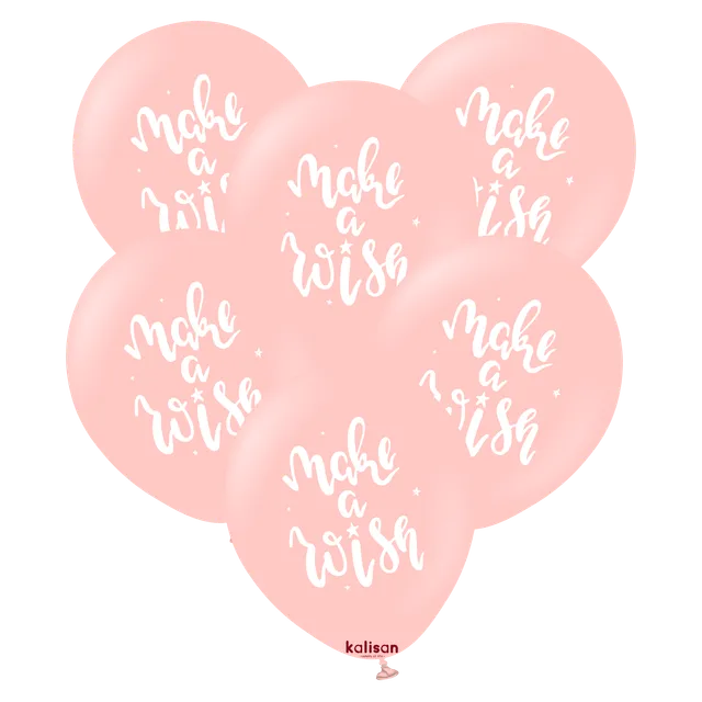 kalisan-birthday-make-a-wish-luftballons-25-st-ck-rosa image 1