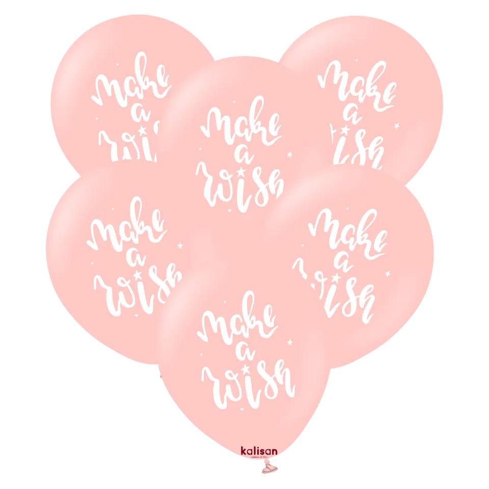 kalisan-birthday-make-a-wish-luftballons-25-st-ck-rosa image 1