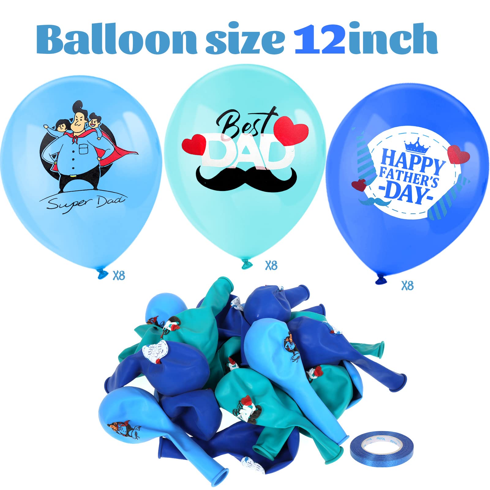 howaf-vatertag-luftballons-set-24-tlg-blau-latex image 2