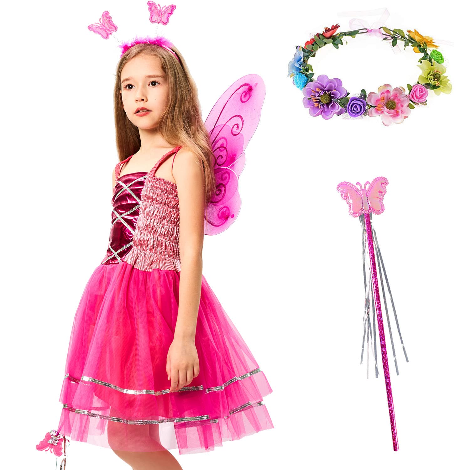 tacobear-costume-feenkost-m-kinder-5tlg-schmetterling-rosa-2 image 4