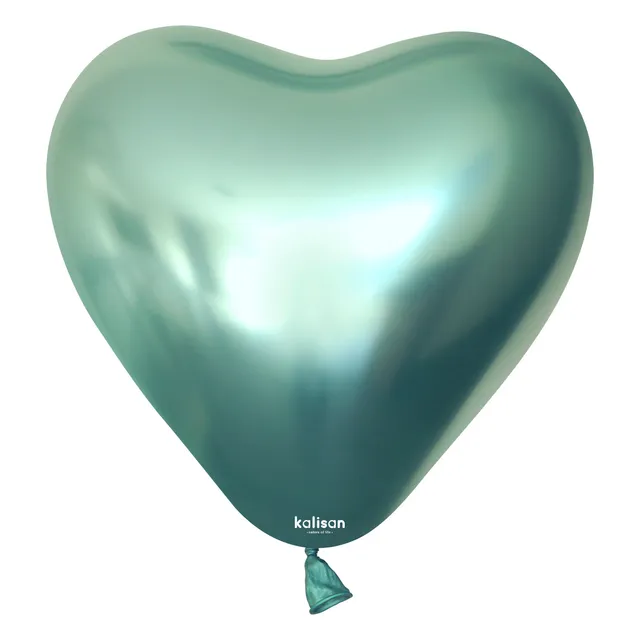 kalisan-mirror-herzballons-12-zoll-green-10-st-ck image 1