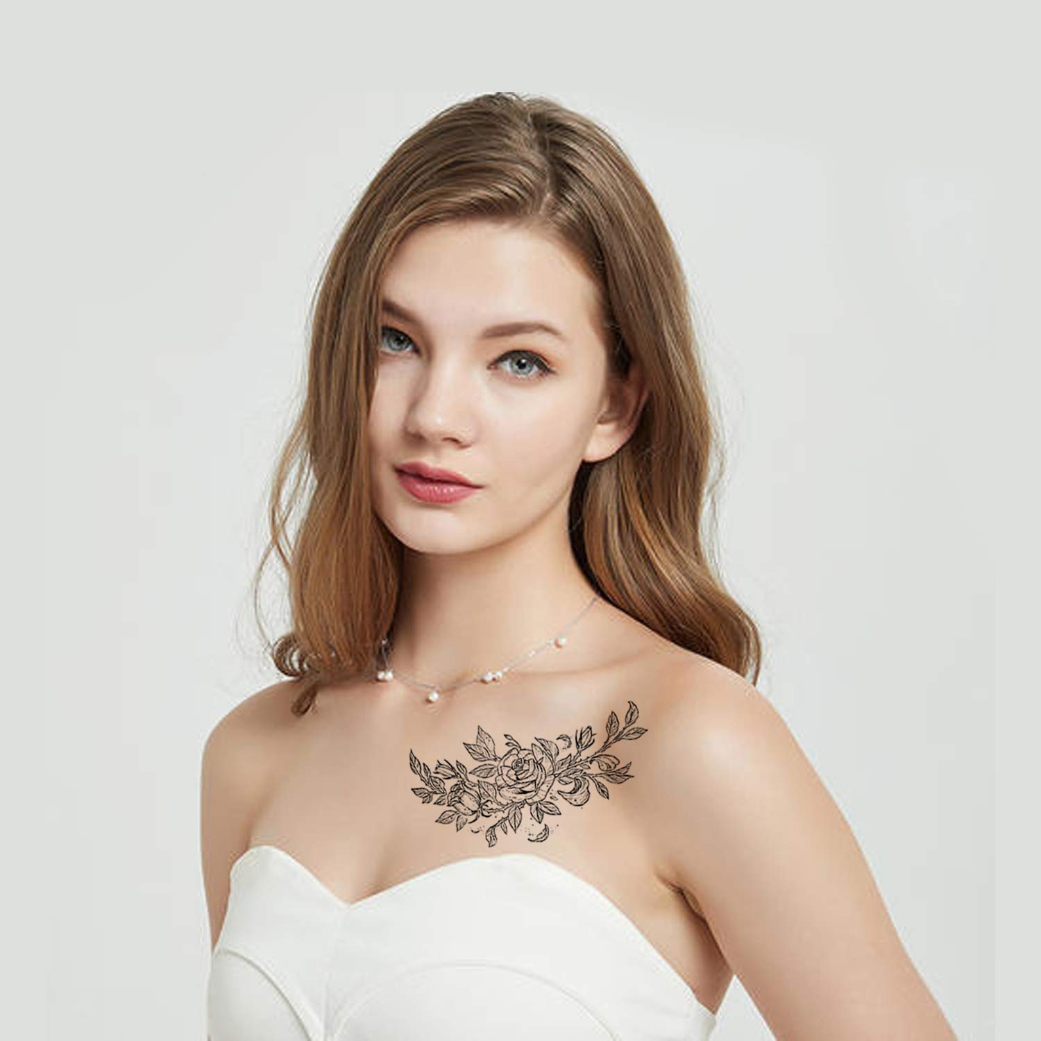 howaf-rose-tempor-re-tattoos-schwarz-10-blatt-blume image 4