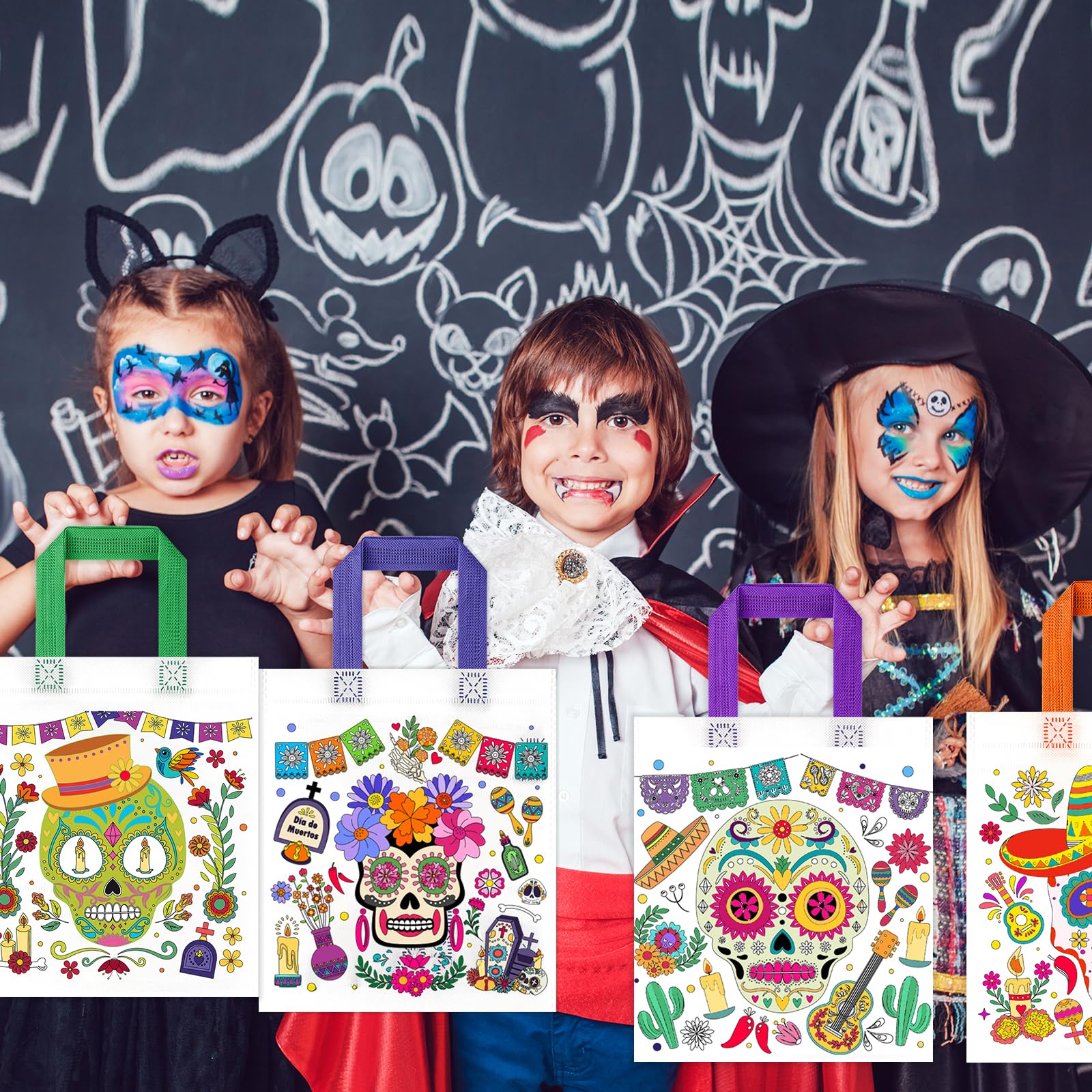 howaf-dia-de-los-muertos-t-ten-zum-bemalen-12er-mit-stiften image 7